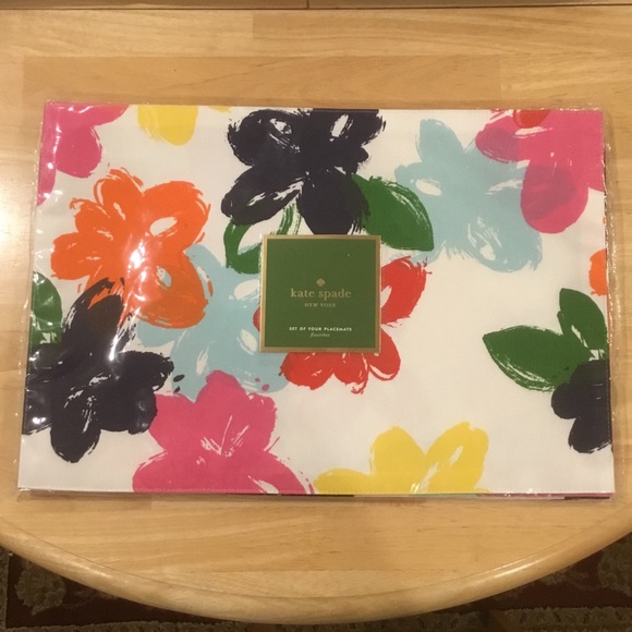 kate spade Other - Kate Spade ♠️ Multi Colored Flower Placemats Set-4